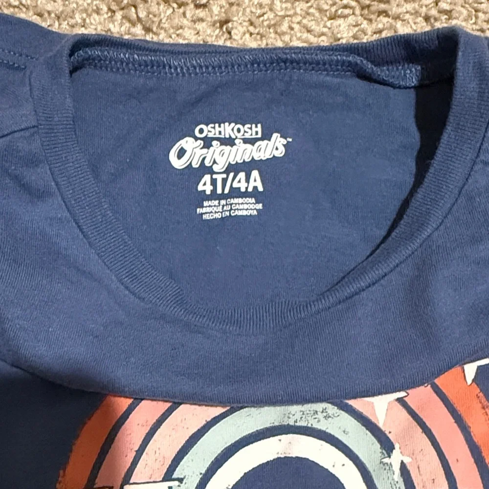 OshKosh B'gosh Blue 'Happy' Long Sleeve Tee